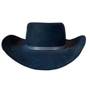 Wrangler Black Western Cowboy Hat with Decorative Band